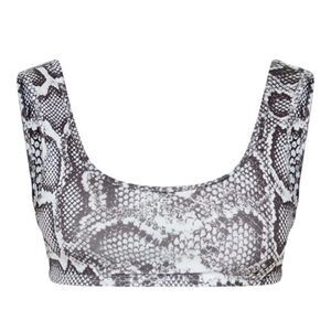 PrettyLittleThing Snake Mix & Match Scoop Neck Top, Size 12
